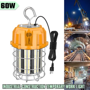 Portable 60W LED Temporary Work Light Warehouse Workshop Hanging Lamp Plug&Play - Picture 1 of 11
