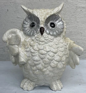 TII Collections 5.5” Resin Snow Owl w/Candycane Figure - Picture 1 of 4