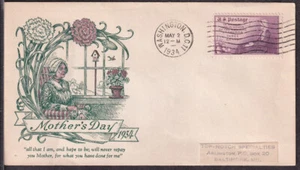 1934 Mothers of America Sc 737-41b FDC with Top Notch cachet (DJ - Picture 1 of 1