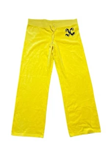 Juicy Couture Yellow Diamond Royal Iconic Paint Sweatpants Sz XL - Picture 1 of 16
