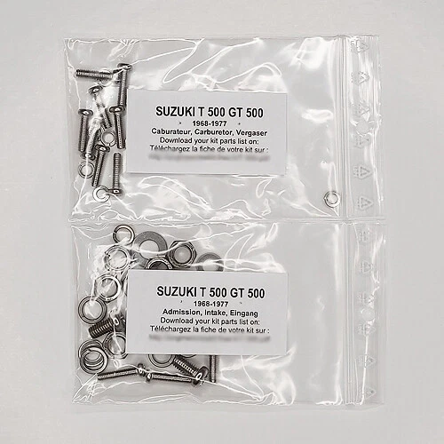SUZUKI GT 500 1976-1977 Carburetor stainless PHILLIPS screw kit #1 GT500 - Image 1 of 1