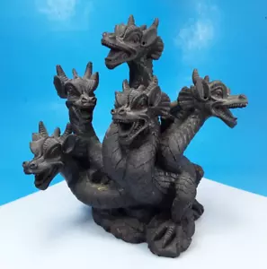 Figura Dragón Negro 5 Cabezas. 8,5" X 8". - Imagen 1 de 8