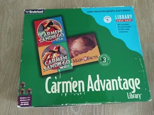 Carmen Advantage Library Where In The World Is Carmen Sandiego Brøderbund 1996 - Picture 1 of 6