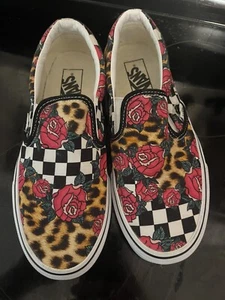 Tablero de ajedrez clásico sin cordones rosa estampado animal de leopardo talla 6,5. B6 - Imagen 1 de 4