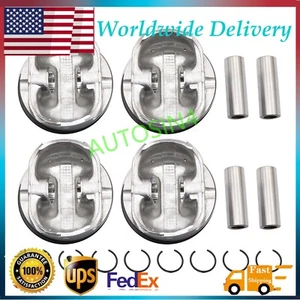 4x Pistons & Rings Kit 88mm 12578324 For  Chevy Equinox  Terrain Buick 2.4L - Picture 1 of 5
