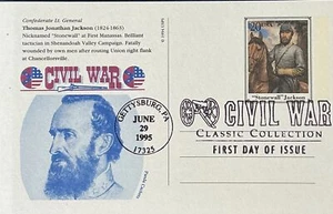 Tarjeta Postal Panda UX218 Guerra Civil General Confederado Stonewall Jackson - Imagen 1 de 2