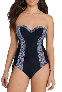 Curvy Kate CS3757 U Choose Size Black Galaxy One Piece Strapless UW Swimsuit NWT - Picture 1 of 2