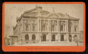 CDV Charnaux à Genève - Le Théâtre - Vintage albumen print c.1882 - Picture 1 of 2