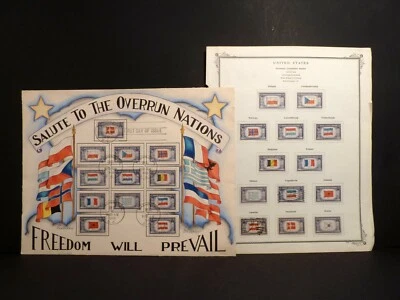 A striking USA 1943 " overrun countries" first day of issue cover&OCI stamps 540 - Image 1 of 4