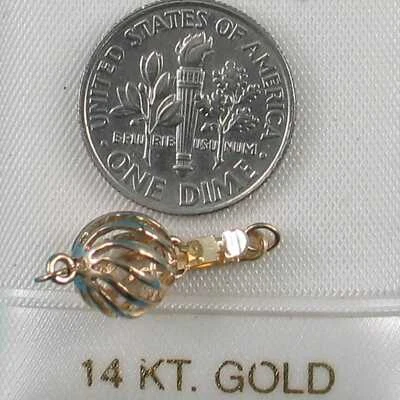 14K Yellow Gold 8.5mm Wave Shape Pearl Bead Clasp - Image 1 of 4