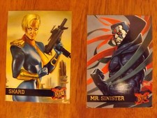 1995 FLEER LOT OF 2 ULTRA X-MEN SHARD/MR. SINISTER TRADING CARDs #43, 32 MINT
