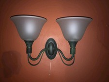 Double Glass Shade Wall Light