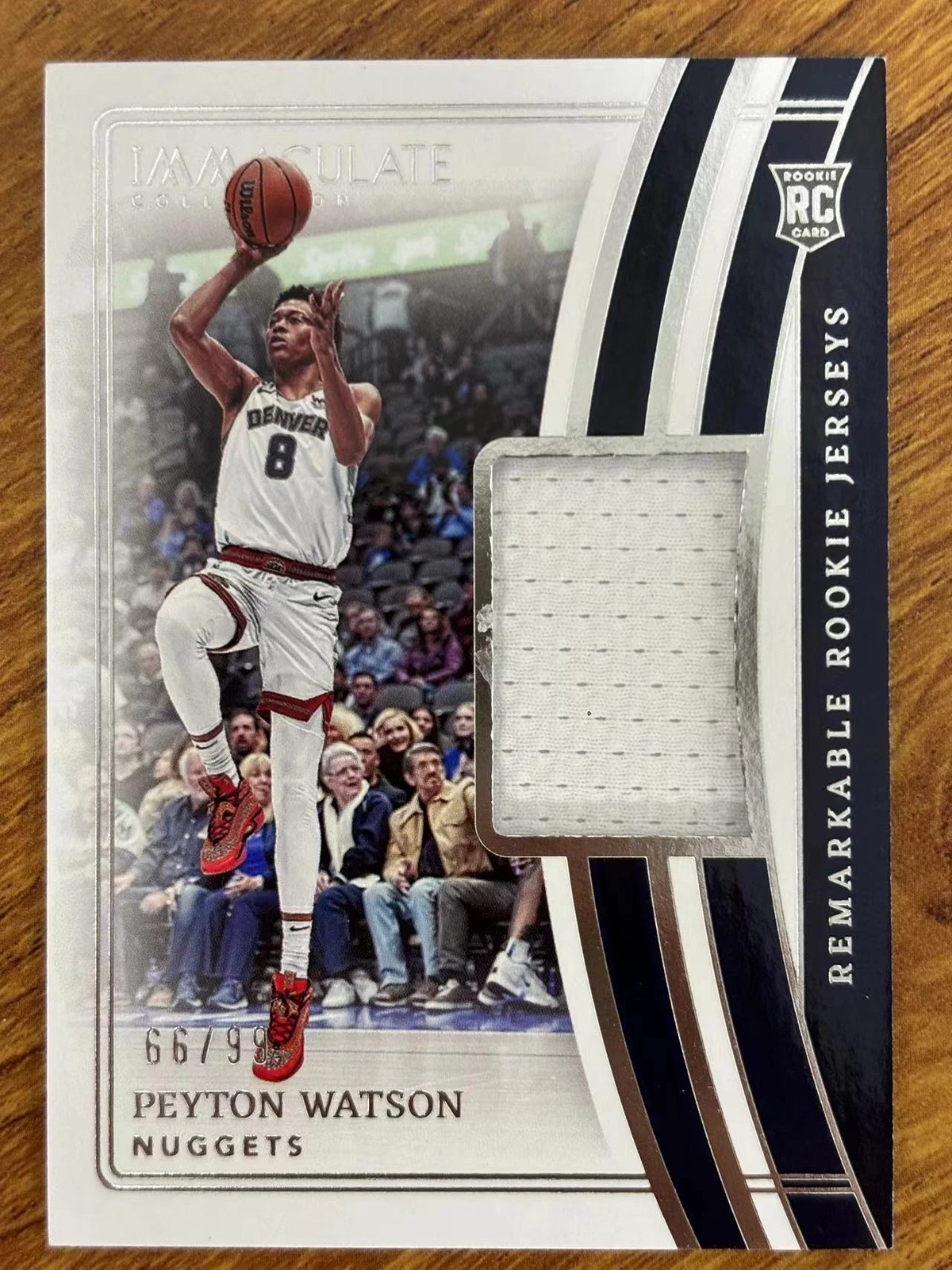 22-23 Panini Immaculate Peyton Watson Remarkable Rookie Jerseys 66/99 CTF