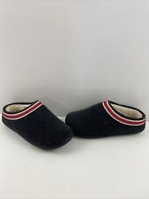 Clarks Wool Stitch Gray Wool Faux Fur Lined Round Toe Scuff Slippers Womens 10 M