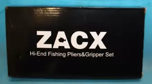 ZACX Hi-End Schwarz Angelzange & Greifer Set Haken Entferner Schnittschnüre Crimper - Bild 1 von 4
