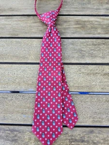 NEW Boy's 12" Adjustable Tie Zipper Red Christmas Snowmen Snowflakes NWT - Picture 1 of 1