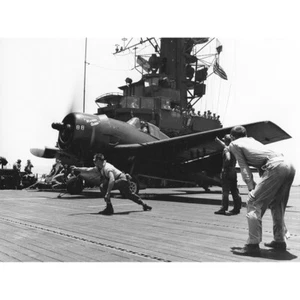War WWII USA Marine Gighter Jet F6F-5N Hellcat Canvas Wall Art Print Poster - Picture 1 of 6