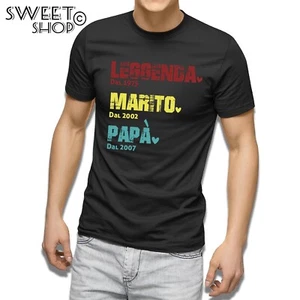 T-shirt Uomo Festa del Papa' Compleanno Leggenda Marito Simpatica Idea regalo - Imagen 1 de 7