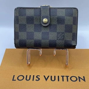 Louis Vuitton Damier Portefeuille Viennois Wallet Purse Bifold Clasp Brown Auth - Picture 1 of 17