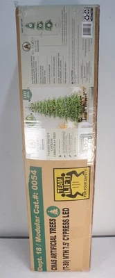 My Texas House 7.5 Foot Pre Lit Warm White Cypress Christmas Tree New  - Image 1 of 4