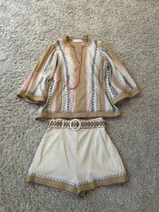 New Without Tag Zimmermann August Embroidered Top and Short Set Size 1 - Picture 1 of 12