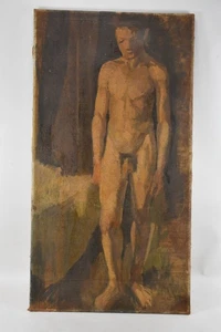 C28B27- Gemälde stehender Männerakt um 1920 - Bild 1 von 12