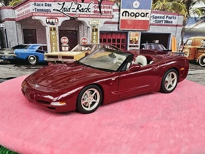 VINTAGE AUTOART 50th Anniversary Chevrolet CONVERTIBLE Maroon BEAUTIFUL CAR 🚗  - Image 1 of 4