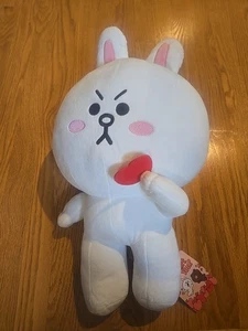 Line Friends Coniglietto Coniglietto Cony XL 18” Peluche Ti Cuore! Round 1 - Nuovo Con Etichetta - Foto 1 di 3