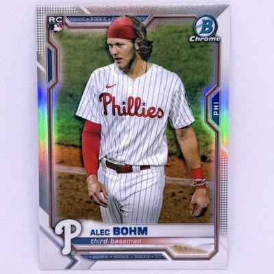 2021 Bowman Chrome Alec Bohm (RC) Image Variation Refractor #94 Phillies SP MINT - Image 1 of 2