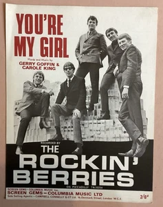 ROCKIN' BERRIES "YOU'RE MY GIRL" ORIGINAL 1965 SHEET MUSIC. GOFFIN & KING - Picture 1 of 1