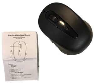 Stanford Wireless Ergonomic Mouse Black 123414 New In Box - Picture 1 of 6