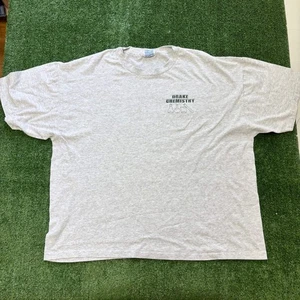 Vintage T Shirt Mens XXL Grey Single Stitch Graphic Print 90s USA - Picture 1 of 8