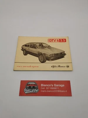 Libretto Uso E Manutenzione Alfa Romeo Alfetta Gtv6 - Immagine 1 di 4