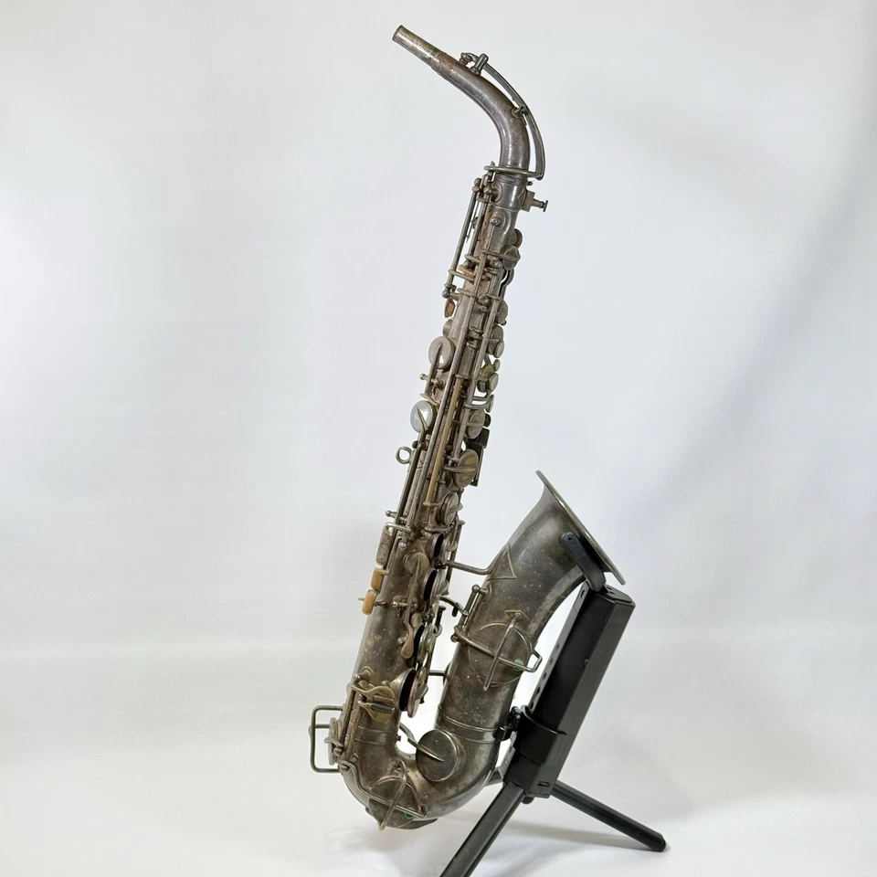 Saxo alto artesanal Martin Low Pitch vintage de los años 20 #28589 con estuche - piezas/reparación Foto 1 de 4