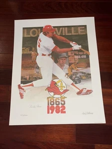 ~~ Louisville Redbirds signiert gerahmt Legenden Litho Pee Wee Reese 372/500 Buttram - Bild 1 von 5