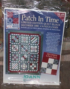 Jo Ann Fabrics Quilt Block Monat Kit "Patch In Time 1998 Dezember" - Bild 1 von 1