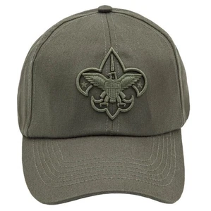 Boy Scouts BSA Official Uniform Green Cap Hat Adjustable Embroidered Logo NEW - Picture 1 of 6