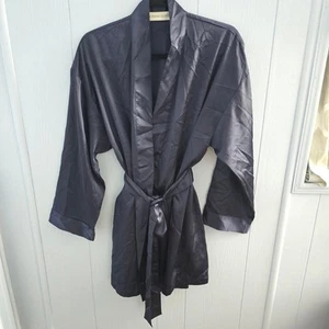 Victoria’s Secret Satin Morgenmantel One Size - dunkelblau, Gürtel, Loungewear, Taschen - Bild 1 von 6
