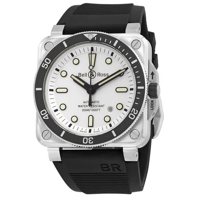 Reloj para hombre Bell and Ross BR-03 Diver blanco automático esfera plateada Foto 1 de 3