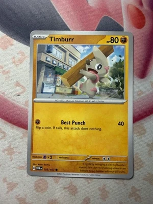 Timburr - Common SV06: Twilight Masquerade 103/167 NM English Pokemon Card - Image 1 of 2