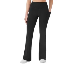 Member's Mark Pantaloni Yoga Donna Tutti i Giorni 4 Vie Elasticizzati Vita Alta Svasati Nero L - Foto 1 di 11
