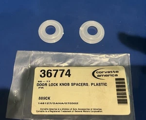 1965-77 Corvette Interior Inside Door Lock Knob Plastic Spacers 36774 - Foto 1 di 2