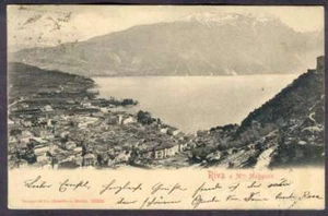 Italy Postcard Riva e Mte Maggiore Panoramic View - Picture 1 of 2