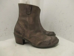 Kickers Wingtip Brown Womens Ankle Western Boots Size 5.5 - Picture 1 of 12
