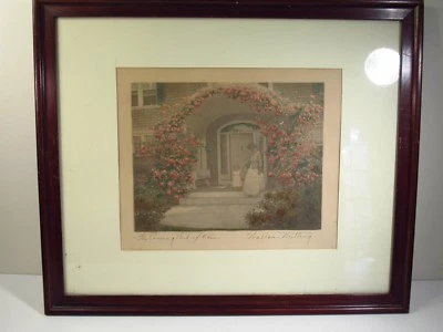 FOTOGRAFÍA COLOREADA A MANO WALLACE NUTTING - "LA SALIDA DE ROSA" Foto 1 de 3