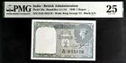 India 1 Rupee Pick# 25a 1940 Pmg 25 Very Fine Banknote