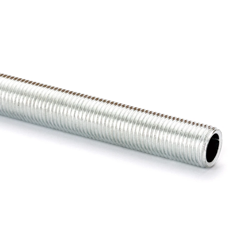 ORION LIGHTSTYLE Gewinderohr M10x1 Eisenrohr 1 Meter Lampen- Leuchtenrohr Rohr verzinkt 1m 100 cm