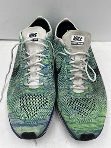 Nike Flyknit Racer Tranquil Mens Size 11 Shoes Teal Blue Running Sneakers - Picture 1 of 9