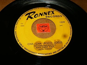 JEAN SAINT PAUL - CHA CHA POCO LOCO - DANUBE CHA / LISTEN - KILLER LATIN POPCORN - Picture 1 of 2