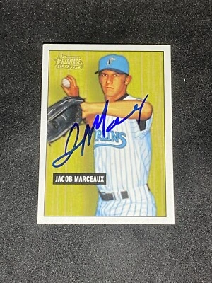 Jacob Marceaux 2005 Bowman Heritage #238 Florida Marlins Autographed Signed Card - Image 1 of 3